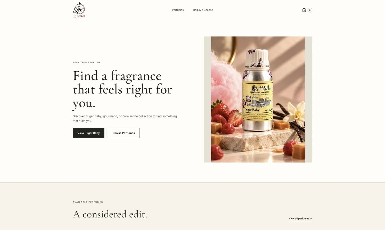 JPScents live perfume website